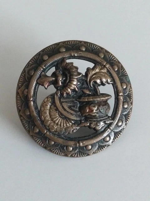 BOUTON ANCIEN EN métal ajouré, style asiatique. 32mm. EUR 4,00 - PicClick FR