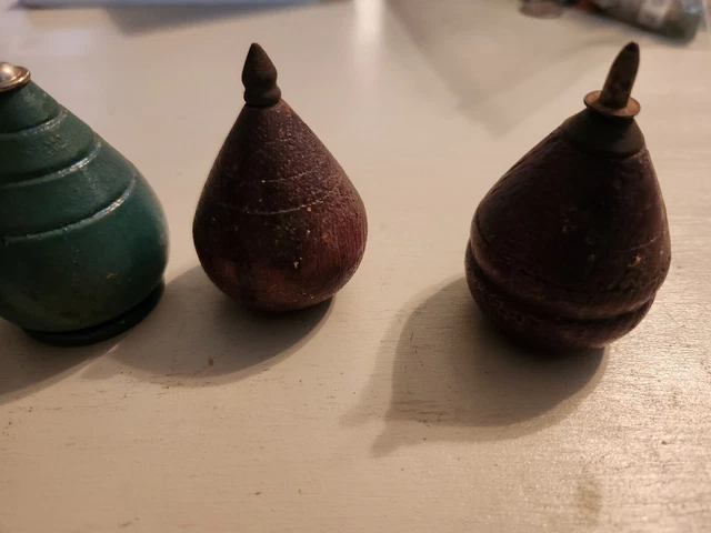 antique wood toy tops spinning