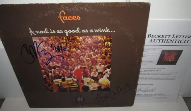 Faces Signed A Nod Is As Good As A Wink Album Rod Stewart Ronnie Wood Bas Loa