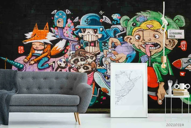Papier Peint Mural Personnalisé Super Mario 3D - Autocollant Amovible Grand Format Pour Chambre Enfant
