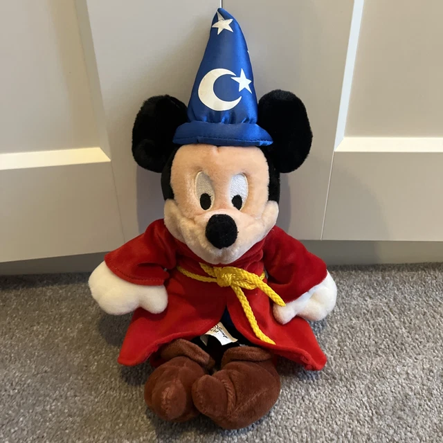 DISNEY WORLD FANTASIA Mickey Mouse Wizard Sorcerer Plush Toy