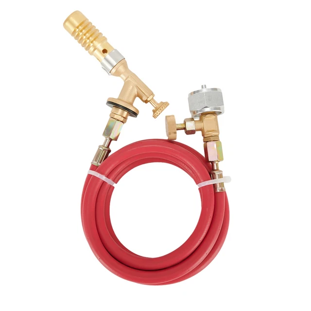 Torcia A Gas Propano/MAPP Con Accensione A Grilletto - Kit Saldatura Con 3 Ugelli E Fiamma 2800°C - Foto 9