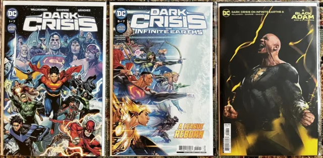 Dark Crisis On Infinite Earths #1 #5 #6 DC Comics 22 1st Print Comic Book Lot NM