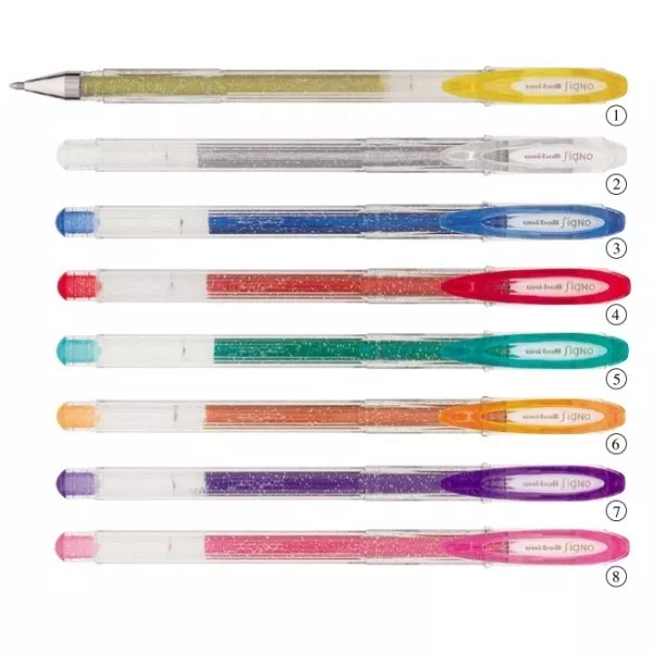 12 X Uni-Ball Signo Brillants Paillettes Encre Gel Bille UM-120SP