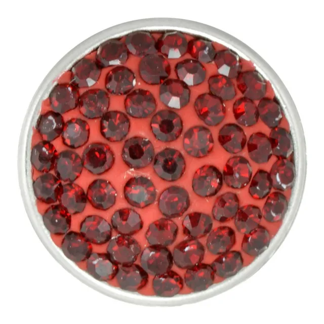 Ruby Crystal Nugz 18MM Snap Button Style Jewelry
