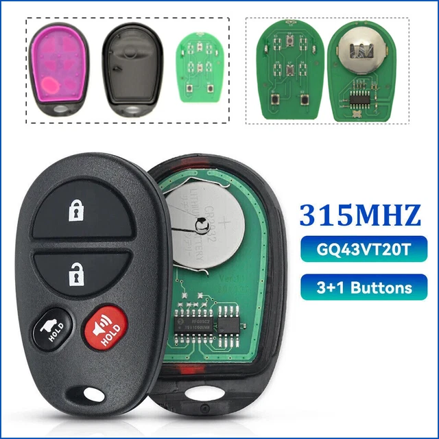 Replacement Remote Key Fob For Toyota Aurion & Kluger 2006-2012 | DIY Programmable