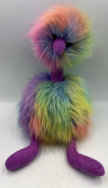 JELLYCAT RAINBOW POM Pom Ostrich Plush Soft Toy Gift Bag H 13 jellycat-rainbow-pom-pom-ostrich-plush-soft-toy-gift-bag-h-13