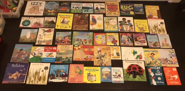 Huge Kids Book Lot of 50 Children's Books ❤️ Free Shipping Carle Seuss Golden +