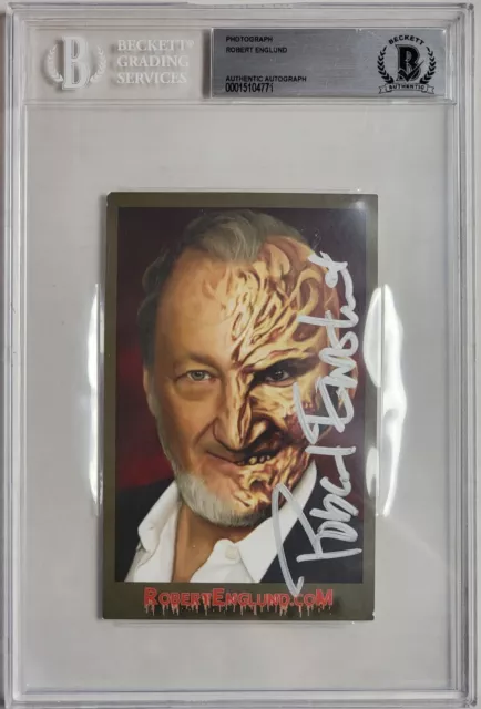 Robert Englund Signed Autograph 4x6 Postcard Freddy Krueger Nightmare on Elm BAS