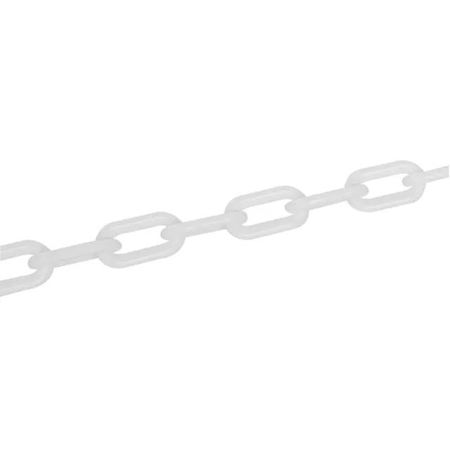 Divisore leggero 5 m x 6 mm catena a maglie in plastica bianca per esterni con classificazione cancello Divisore leggero 5 m x 6 mm catena a maglie in plastica bianca per esterni con classificazione cancello