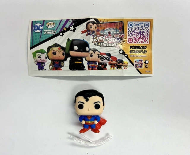 Supereroi Dc Funko Pop-Superman+ Cartina Vt276 Kinder Joy 2023/24