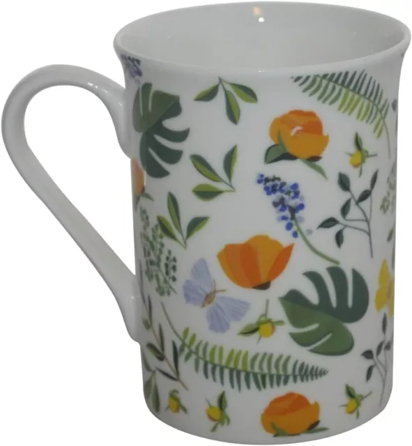 Set of 6 'Butterfly Garden' Mugs Fine Bone China 2