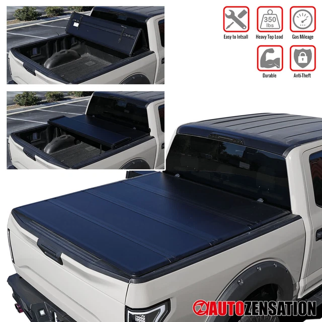Fit 1988-2002 Chevy GMC C/K 1500 2500 6.5ft 78" Bed Hard Quad Fold Tonneau Cover