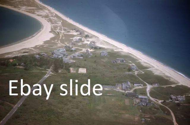 2 orig 1940s 35mm Kodachrome slides - Views from small plane over Nantucket, MA