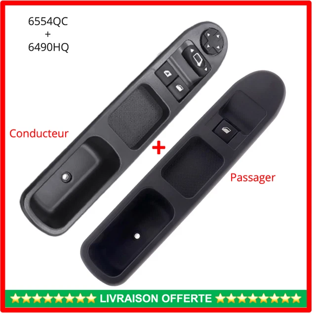 Interrupteur Commande Bouton Lève-Vitre Pour Citroën C3 Peugeot 207 6554QC Neuf