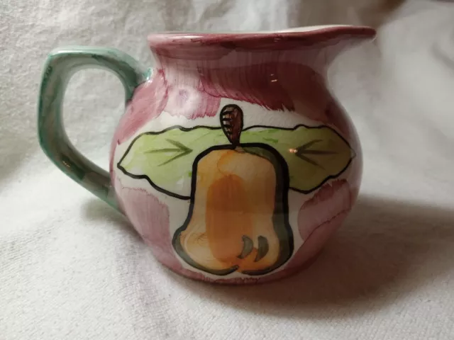 Vintage Guyroc Hand Painted Pottery Milk Creamer-China (332)