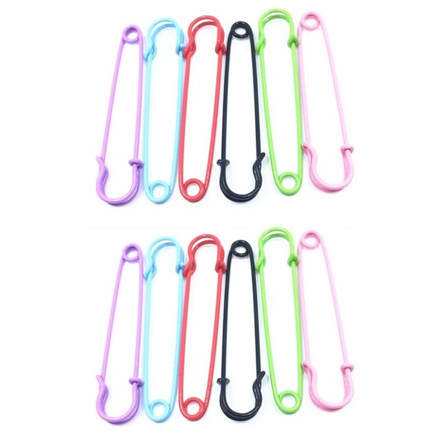 12 piezas pasador de seguridad de acero extra grande para capa de cárdigan / mantas / faldas /