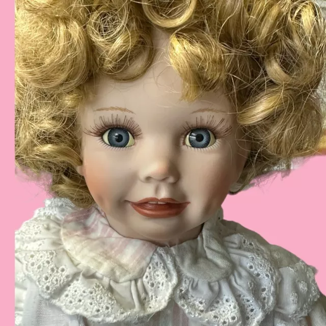Hamilton Collection "Christina" Porcelain Doll 18"  By Laura Cobabe W/ Coa & Box
