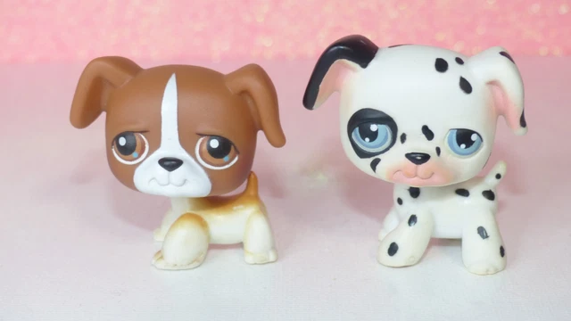 Littlest Pet Shop LPS – Figurine Jumbo 5 – Chien Boxer Marron – Hasbro – Occasion