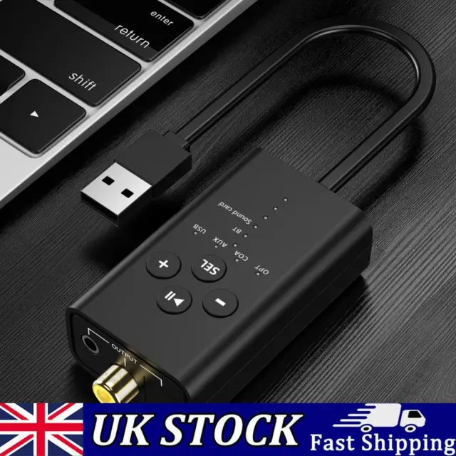 Stereo Audio Component Receivers 3.5 MM USB Wireless Audio Adapter for Amplifier