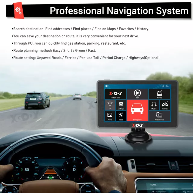 XGODY 7'' Portable Touchscreen Truck & Car GPS Navigation 2024 Australia Map NEW 3