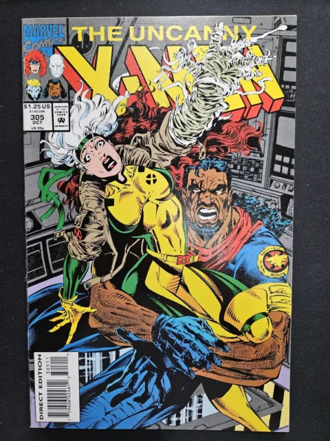 Uncanny X-Men #305 VF/NM Cameo of Phalanx - Bishop & Rogue Cvr Marvel Comics ...