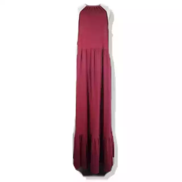 Caslon Red Sleeveless Tiered Halter Knit Maxi Dress 3X 2