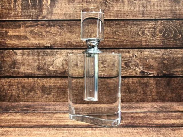 Vintage Art deco design glass perfume bottle