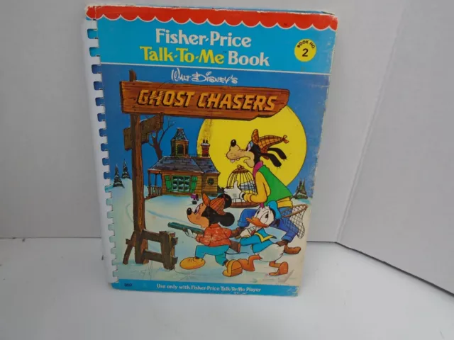 Vintage Fisher Price Talk To Me Player Book #2 Walt Disney Ghost Chasers