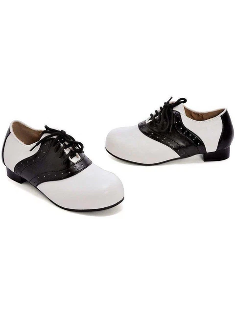 Ellie Shoes IS-E-101-Saddle Children 1" Heel Saddle Shoe Black White Sz 4/5