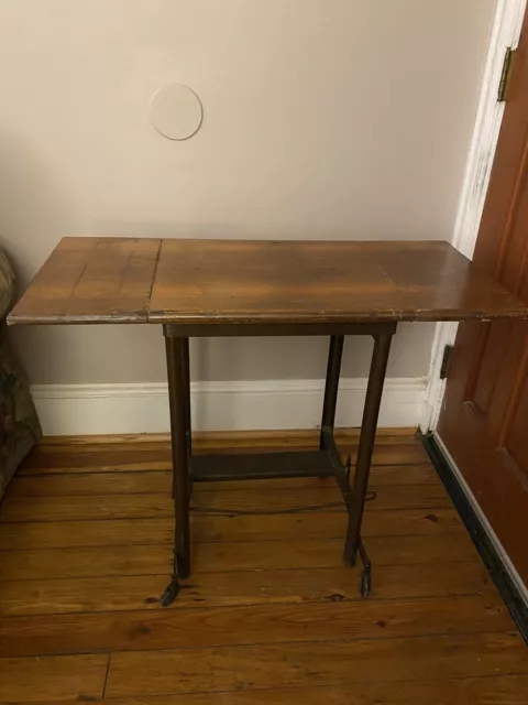 Vintage Wood/Metal Typewriter Drop Leaf Rolling Stand. Local Pickup Only Vintage Wood/Metal Typewriter Drop Leaf Rolling Stand. Local Pickup Only