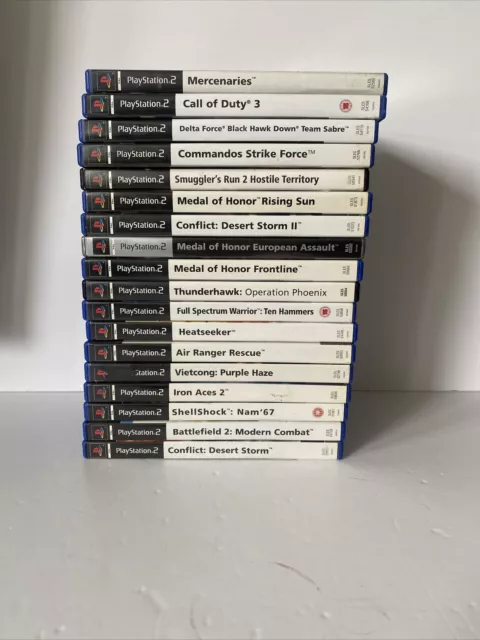 Sony PlayStation 2 Ps2 Job Lot Bundle Games War Shooting 18x