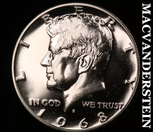 1968-S Silver Kennedy Half Dollar - Scarce  Choice Gem Proof  Lustrous  #V534