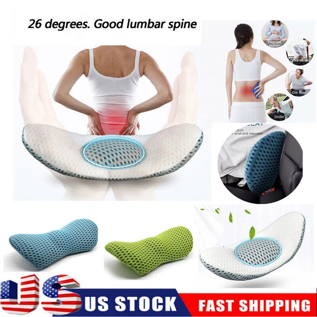Memory Foam Lumbar Support Wedge Pillow Bed Sleep Cushion Lower Back Pain Relief