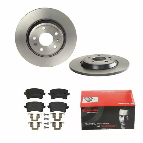 BREMBO BREMSSCHEIBEN Ø300mm + BREMSBELÄGE HINTEN FÜR AUDI A4 B8 A5 8T3 Q5