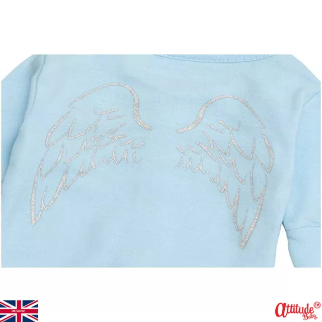 Baby Sleepsuit-Baby Town Baby Boutique-Little Angel-Light Blue-Preemie Baby Suit 2