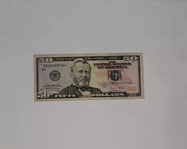 $50 US Fifty Dollar Star Note Low Serial Number 2017A Item#201