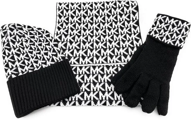 Michael Kors Schal/Mütze/Handschuhe - SET, Winterschal ,Beanie, Handschuhe NEU