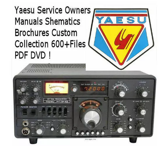 Manuales de servicio Yaesu transceptores de radioaficionados radioaficionados colección PDF DVD!