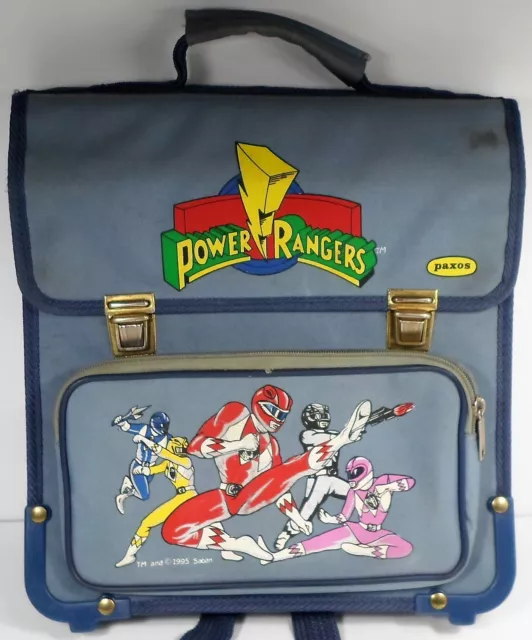 Paxos Vtg 1995 Greek Power Rangers 14'' Backpack School Bag Used