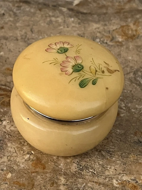 Belle Boîte à Bijoux Ancienne En Albâtre Véritable - Déco Vintage Et élégante