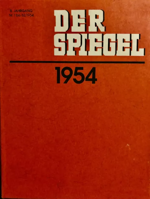 Der Spiegel 8. Jahrgang 1954 komplett in 2 Bänden Linzenzausgabe 1986