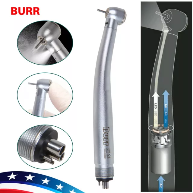 Dental LED E-generator High Speed Handpiece with Light 4Hole fits NSK YABANGBANG