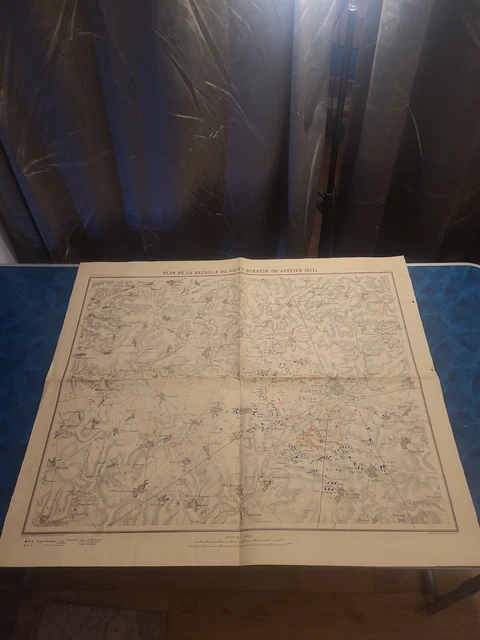 Carte Guerre 1870/71 Plan de la Bataille de SAINT-QUENTIN ( 19 Janvier 1871 )