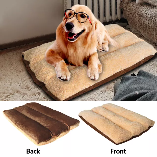 Extra Large Soft Dog Bed Pet Cushion Mattress Soft Crate Mat Warm Nest Washable