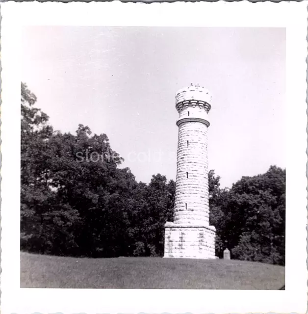 Found Photo - 50s 60s - Neat Pretty Shot Of An Old Stone Watch Tower Lighthouse