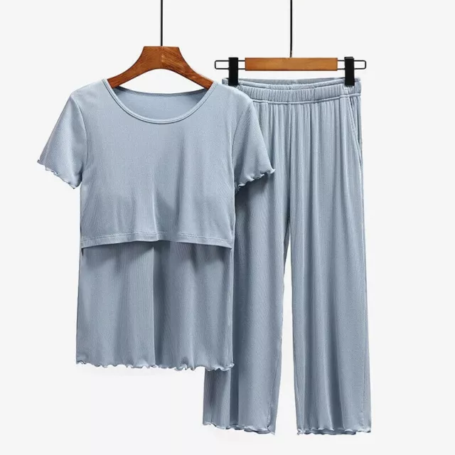 Maternity Clothes set Nursing Sleepwear Breastfeeding Nightwear Pajamas Suits