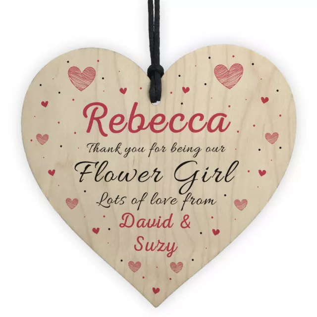 Personalised Thank You Gifts for Bridesmaid Maid of Honour Flower Girl Plaques