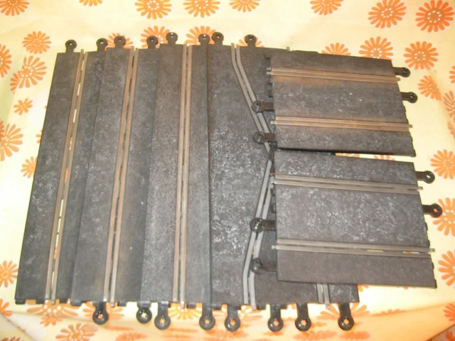 Lot x6 RAILS DROITS PISTE pour CIRCUIT ÉLECTRIQUE SCALEXTRIC HORNBY Slot Car
