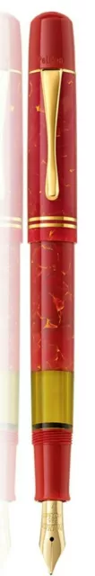 Pelikan  Fountain Pen M101N Bright Red  Medium  Pt Nib New In Box